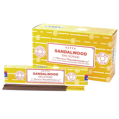 INCIENSO EN VARILLA SÁNDALO SATYA 15GR