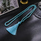 COLLAR MALA DE 108 CUENTAS TURQUESA 6MM