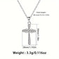 COLGANTE CON DIJE DE CRUZ DE PLATA Y CIRCONITA