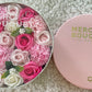 CAJA REDONDA DE BELLAS FLORES ROSAS DE JABÓN RAMO DE FLORES EN ESTUCHE DE REGALO