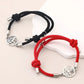 PULSERA ROJA ÁRBOL DE LA VIDA CON DIJE IMANTADO CORAZÓN