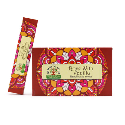 INCIENSO NAMASTE MANDALA MASALA- ROSA Y VAINILLA