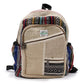 Mochila Pequeña de Cáñamo - Estilo Zigzag con Cremalleras