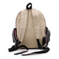 Mochila Pequeña de Cáñamo - Estilo Zigzag con Cremalleras