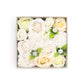 CAJA CUADRADA DE FLORES DE JABÓN BENDICIONES DE BODA