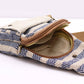 BOLSO BANDOLERA ALGODÓN NATURAL  BEIGE Y AZUL MARINO