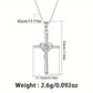 COLGANTE CON DIJE DE CRUZ DE PLATA y PIEDRA CIRCONITA