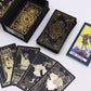 Juego de cartas del tarot con lámina de oro y libro · Caja regalo