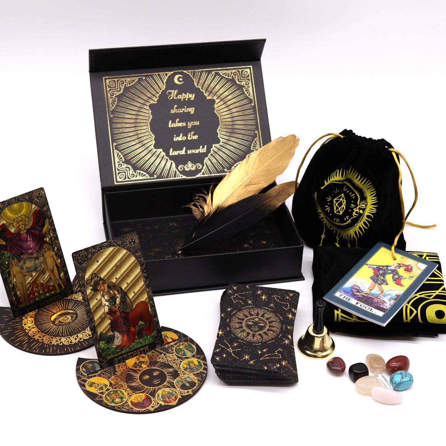 Tarot con Lámina de Oro - Que comience la magia - Set de regalo