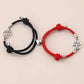 PULSERA ROJA ÁRBOL DE LA VIDA CON DIJE IMANTADO CORAZÓN
