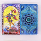 Cartas de tarot azul con lámina de oro · Mandala y folleto