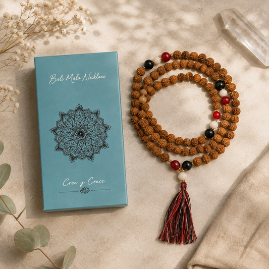 Collar Bali Mala Cree y Crece – Rudraksha y Crecimiento Personal