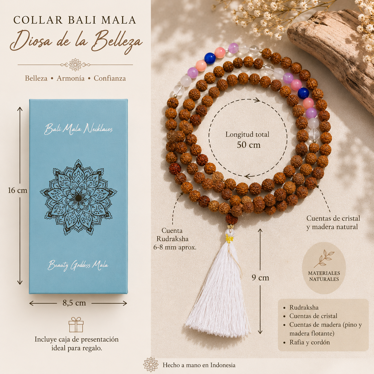 Collar Bali Mala - Diosa de la Belleza