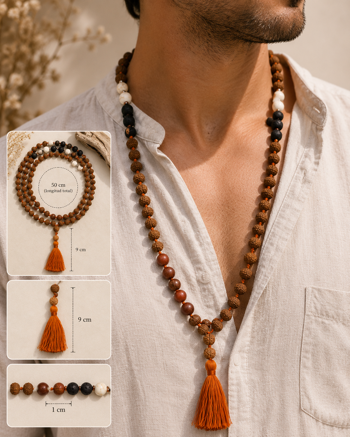 Collar Bali Mala · Elementos de la Tierra