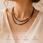 Collar Doble - Ónix negro y Perlas facetadas Nepalí Fino (42 cm)