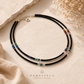 Collar Doble - Ónix negro y Perlas facetadas Nepalí Fino (42 cm)