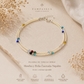 Pulsera de Tobillo Doble - Howlita y Perlas facetadas Nepalíes (22 cm)