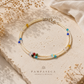 Pulsera de Tobillo Doble - Howlita y Perlas facetadas Nepalíes (22 cm)