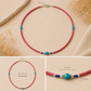 Collar Nepalés de Gemas Extra Finas - Cuentas de Coral Rosa y Turquesa