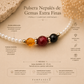 Pulsera Nepalés de Gemas Extra Finas - Perla y Cuentas Cortadas