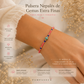 Pulsera Nepalés de Gemas Extra Finas - Cuentas de Coral Rosa y Turquesa