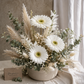 Gerbera preservada blanca