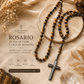 Collar Rosario de Piedra Ojo de Tigre y Hematita