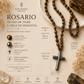 Collar Rosario de Piedra Ojo de Tigre y Hematita