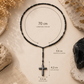 Collar y Pulsera de Obsidiana Natural con Cruz de Hematita