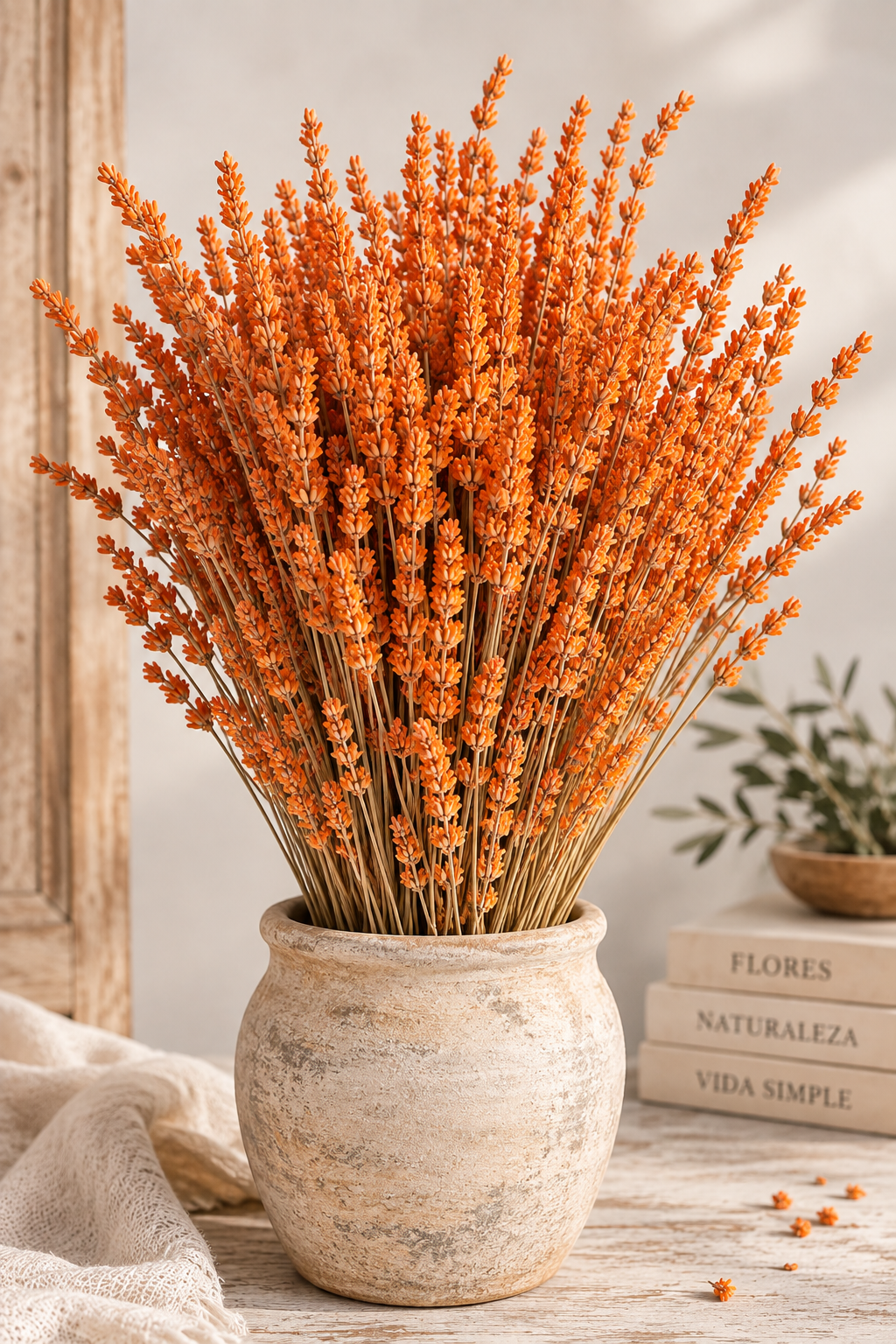Lavanda naranja preservada