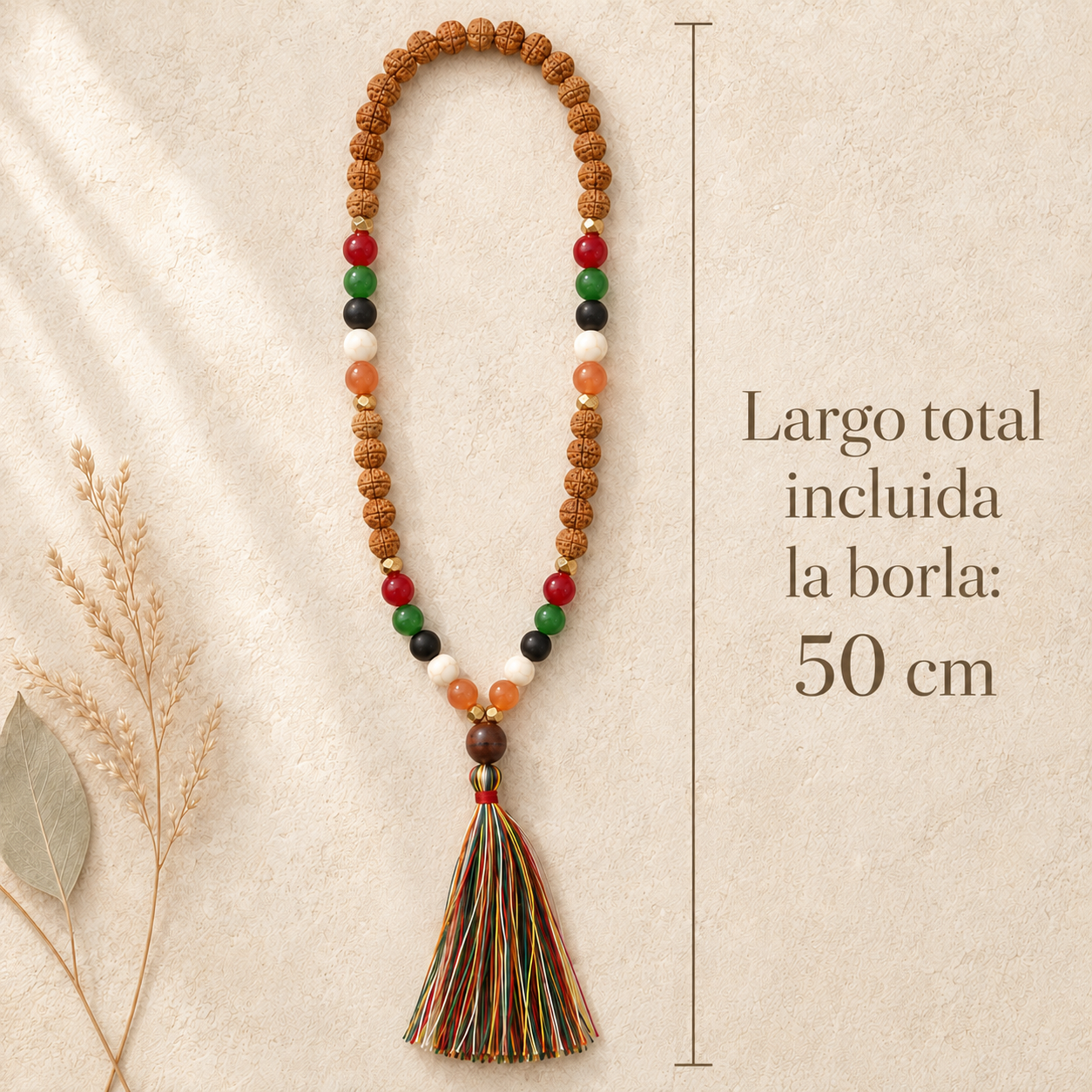 Collar de Rudraksha Bali Mala «Energía de los Cinco Elementos»