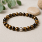 Pulsera ojo de tigre con perla de plata- Confianza y determinación