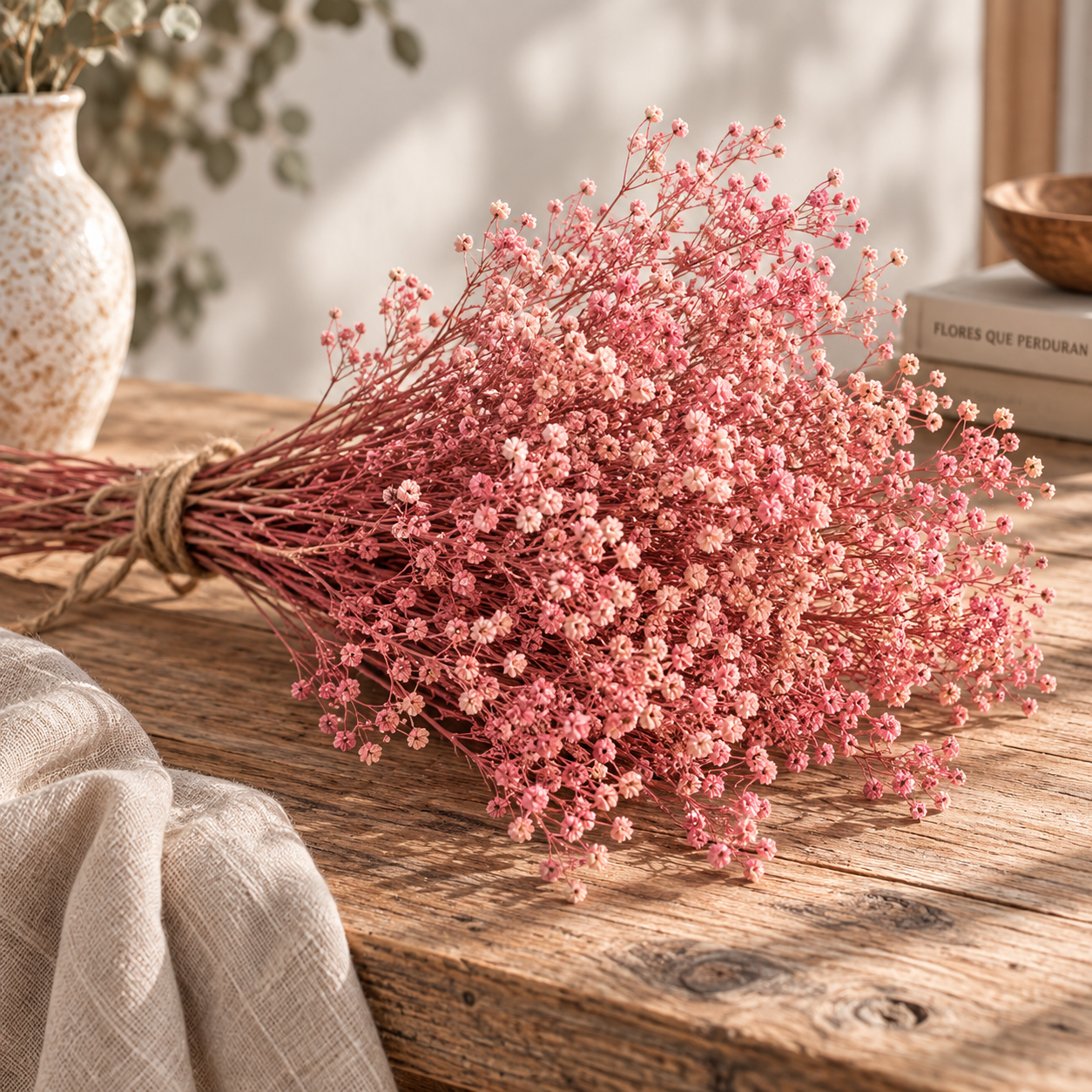 Gypsófila rosa preservada (paniculata)