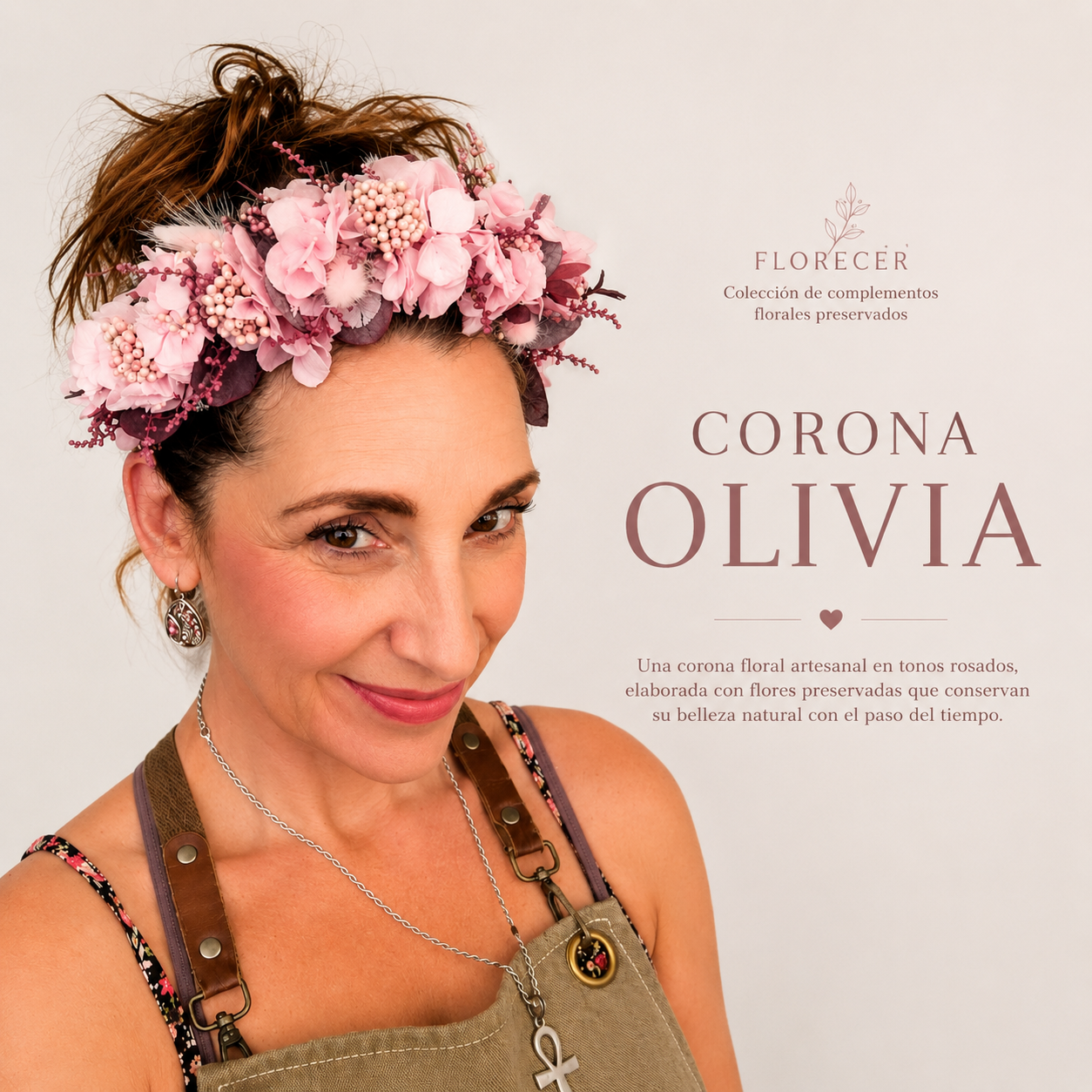 Corona floral Olivia