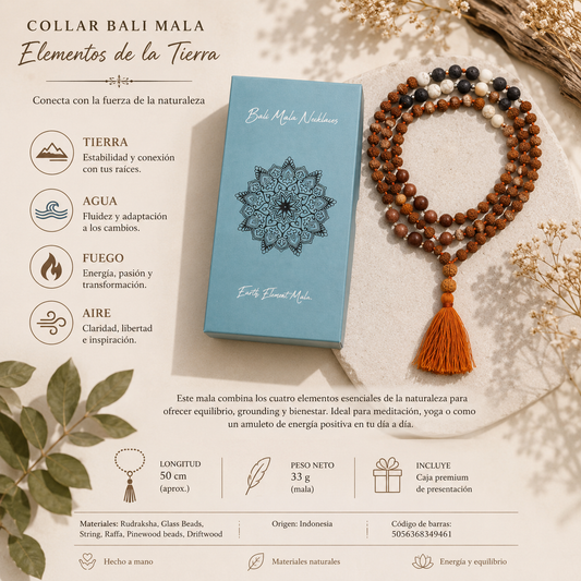 Collar Bali Mala · Elementos de la Tierra