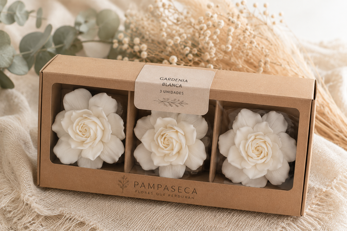 Gardenia preservada blanca