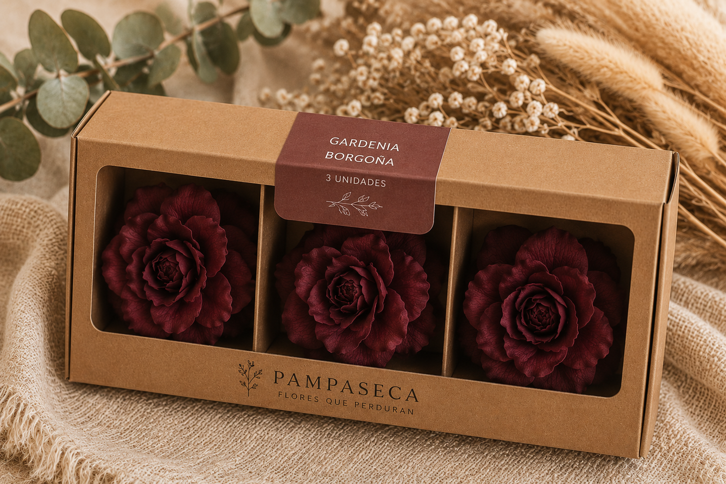 Gardenia preservada Burgundy