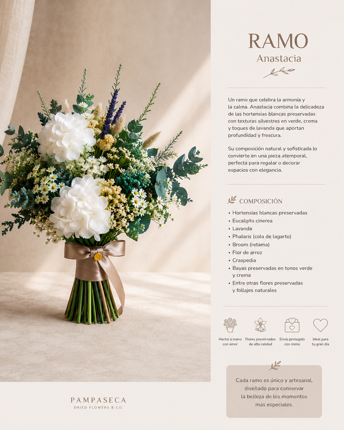 Ramo de novia preservado -Anastacia ramo P
