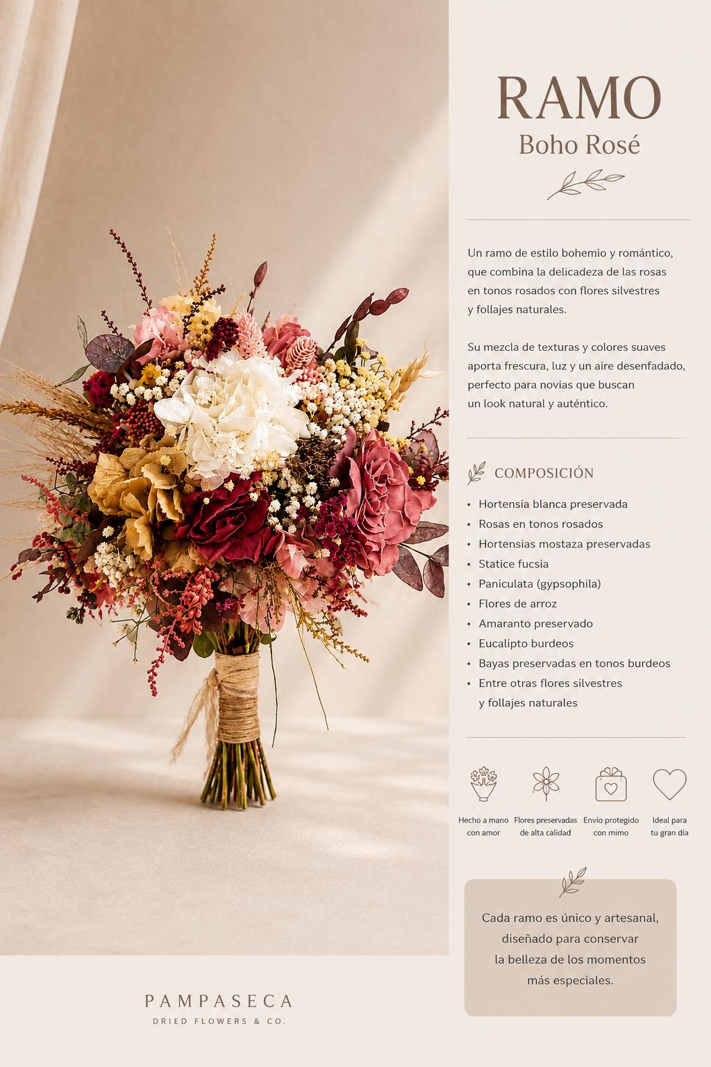 Ramo Boho Rosé