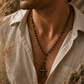 Collar Rosario de Piedra Ojo de Tigre y Hematita