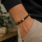 Pulsera ojo de tigre con perla de plata- Confianza y determinación
