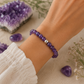 Pulsera de amatista y gema de plata 6mm Calma y Claridad