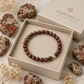 Pulsera de jaspe sésamo y gema de plata 6mm Estabilidad y Serenidad