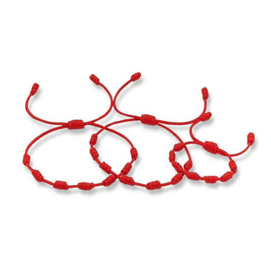 PULSERA ROJA 7 NUDOS