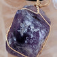 COLLAR DE PIEDRA NATURAL AMATISTA