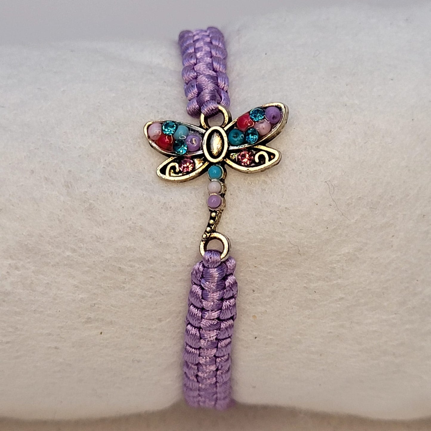 PULSERA TEJIDA ARTESANAL MARIPOSA BRILLANTE