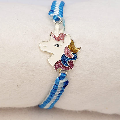 PULSERA TEJIDA ARTESANAL UNICORNIO