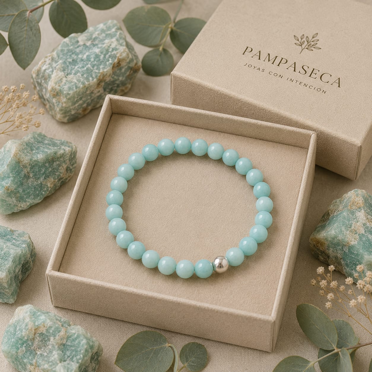 Pulsera de amazonita 6mm