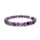 Pulsera de amatista y gema de plata 6mm Calma y Claridad