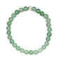 Pulsera de aventurina verde y plata (6 mm) -Prosperidad y crecimiento